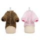 thumbnail image 1 of Suéter para perro de 2 piezas, abrigo para perro o gato pequeño y mediano, chaqueta de invierno cálida de algodón suave para cachorro (marrón + rosa), 1 of 5