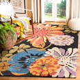 thumbnail image 2 of Safavieh Jardin 4' X 6' Hand Tufted Multicolored Wool Rug in Black, 2 of 5