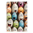 thumbnail image 2 of Easter Eggs Face Ring Binder Notebook Journey Note Diary College Ruled Spiral Notebook Study Loose Leaf Paper A5 60 Pages, 2 of 8
