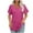 Hot Pink, variant on XuJwPNcy Womens Eyelet T Shirts V Neck Short Sleeve Casual Tops Loose Basic Tees with Curved Hem