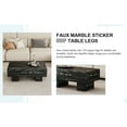 thumbnail image 5 of Modern Black Coffee Table With Lovely Design Patterns, 43.3"×21.6"×17.2", For Living Room & Home Theater, 330lb Capacity, Simple Setup Fascinating Room, Carrying Install, 5 of 5