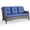 Gray/Navy, variant on Giantfurnni Wicker Patio Sofa, Outdoor 3-Seat Sofa with Cushions for Porch Balcony Patio