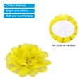thumbnail image 4 of Uxcell 3.9" Chiffon Flowers Mesh Fabric Flowers Sewing Fabric Appliques Yellow 10 Pcs, 4 of 6