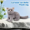 thumbnail image 4 of Wizlet Gray Cat Plush Soft Plush Cat Toy, 8.6 inch Realistic White Cat Stuffed Animal Gifts for Birthday,Valentine,Christmas (White), 4 of 5