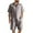 Gray, variant on Mens Cotton Linen Shorts and Shirt Sets Tracksuit Set Summer Co Ord Sets Short Sleeve Button Down Shirts & Shorts with Pockets 2 Piece Outfits Vacation Beach Wedding Suits Black S