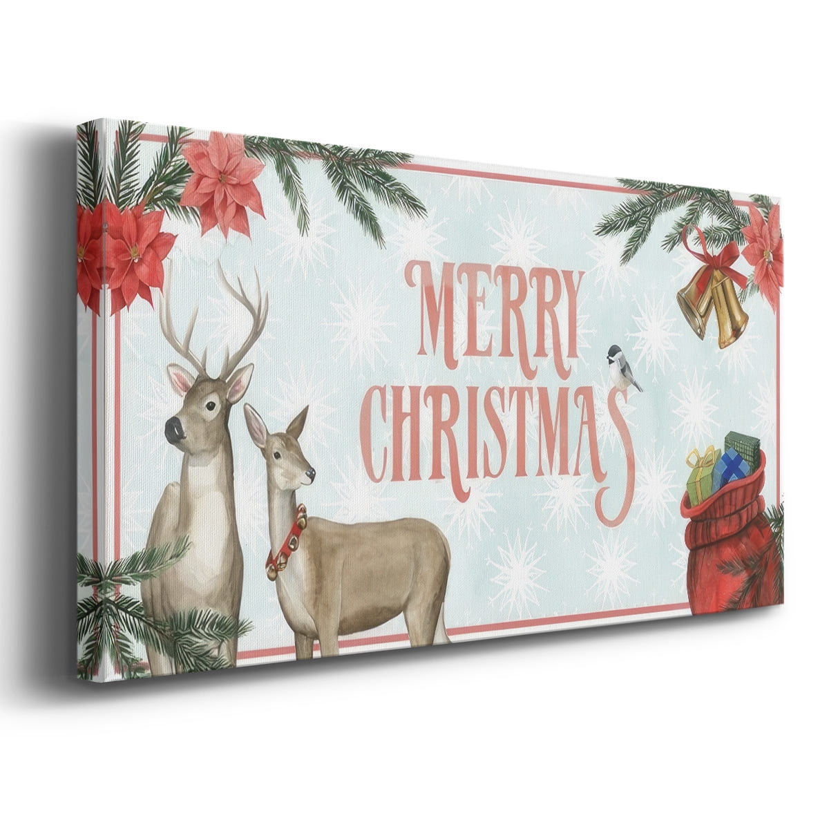Deer Christmas Collection D- Gallery Wrapped Canvas