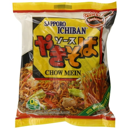 Sapporo Ichiban Chow Mein Japanese Style Noodles, 3.6 oz, Pack of 24