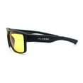thumbnail image 5 of Xloop Night Driving Vision Classic Large Biker Style Wrap Around Plastic Sport Sunglasses Matte Black, 5 of 6