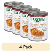 (4 pack) Lucky Leaf Premium Caramel Apple Fruit Filling 21oz Can