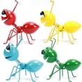 thumbnail image 1 of Esculturas de pared de metal para jardín, decorativas, con forma de hormiga, para exteriores (juego de 4), 1 of 7