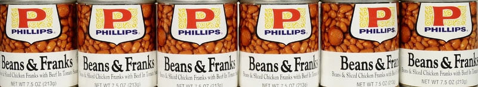 Phillips Beans & Chicken Franks with Beef and Tomato Sauce, 7.5 oz Can
