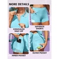 thumbnail image 4 of ATTRACO Robe de Tennis pour Femmes, Robe Polo Côtelée de Golf à Demi-Glissière, Robe d'Entraînement Plissée avec Short et Soutien-Gorge Intégrés, 4 of 8