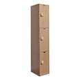 thumbnail image 1 of Hallowell HPL1282-3A-TE AquaMax Plastic Locker, 12 in. W x 18 in. D x 72 in. H, Taupe Body and Doors, Triple Tier, 1-Wide, Assembled, 1 of 1