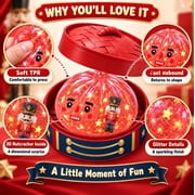 2026 New Giant Glitter Dumpling Mystery Dumpling Nutcracker Edition Squishies Box for Stress Relief, Christmas Surprises