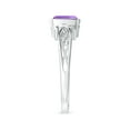 thumbnail image 4 of ANGARA Natural 0.8 Ct. Amethyst Solitaire Ring in 14K White Gold for Women (Ring Size: 5), 4 of 10