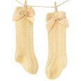 thumbnail image 1 of ZAXARRA Baby Girls Stockings Solid Color Long Tube Socks with Bowknot Decoration, 1 of 5
