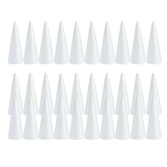 jesticaly Foam Foam Cones Crafts Small DIY Arts Triangle Children Creativity Displaying Imagination And Fun Not Children Ribbon White 110MM