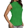 thumbnail image 4 of Essentials Womens Tank Tops Camisole Mock Neck Textured For Business Blouse Clothes Outfits 2025, 4 of 7