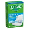 Curad Sterile Non Stick Adhesive Pads, 2" x 3", 10 Ct