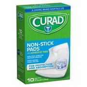Curad Sterile Non Stick Adhesive Pads, 2" x 3", 10 Ct