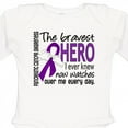 thumbnail image 4 of Inktastic Pancreatic Cancer Bravest Hero I Ever Knew 1 Boys or Girls Long Sleeve Baby Bodysuit, 4 of 5