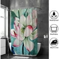 thumbnail image 4 of Coolnut Shower Curtain Set with Hooks Lotus Flower and Seed Pod Polyester Waterproof Bath Curtain 60" x 72", 4 of 6