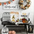 thumbnail image 3 of Fall Maple Leaves Throw Pillow Covers Set of 2 Farmhouse Cushion Couch Cover for Living Room Car, Plaid Pumpkin Gnome Pillowcase 20" x 20" Short Plush Cushion Cases Autumn Thanksgiving Decor, 3 of 5