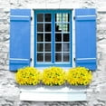thumbnail image 2 of 12 Bundles Artificial Violet Flowers Outdoors UV Resistant Fake Plastic Silk Flowers Faux Plants for Indoor Outside Porch Window Garden Decoration (Yellow), 2 of 7