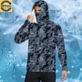 thumbnail image 5 of Dagegui Camo Fishing Shirts for Men Long Sleeve Hooded Sun Shirt with Mask UPF 50+ Rash Guards Cooling Lightweight Hoodies Dark Gray,M, 5 of 6
