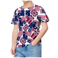 thumbnail image 4 of TOWED22 Kids 4th of July American Flag Shirts Boys Girls Patriotic Cotton T-Shirt Independence Day Tee Tops Sizes 3-10 Years（Purple,10-11 Y）, 4 of 4