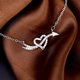 thumbnail image 3 of Gargantilla de aleación con colgante en forma de corazón y brillantes diamantes de imitación, longitud ajustable, regalo de joyería, 3 of 7