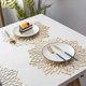 thumbnail image 3 of Set of 4 Hollow Round Placemats, Silver Round Placemats, Table Decoration (Gold), 3 of 5