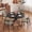 Black+Green, variant on COLAMY 5-Piece Extendable Dining Table Set, 43"-59" Round to Oval Kitchen Table with 4 Upholstered Mid-Century Chairs, Modern Small Space Dining Room Set, Natural and Green