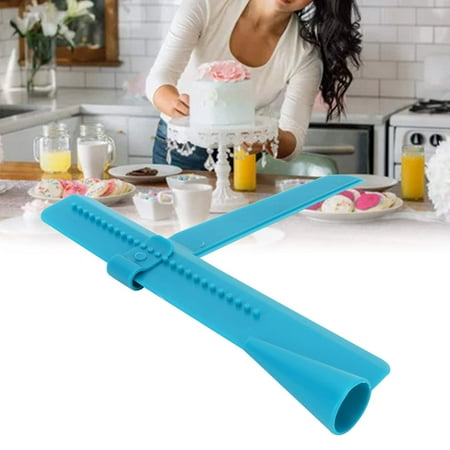 

Octpeak 2Pcs/Set Adjustable Height Cream Scraper Small Cake Smoother Tool for Kitchen Home Bakery Cake Scraping Plate Kitchen Tool