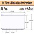 thumbnail image 3 of 30Pcs A6 Sizes Binder Pockets, Notebook Binder Loose Leaf Bags, Translucent Binder Zipper Folders, Waterproof Binder, 3 of 5