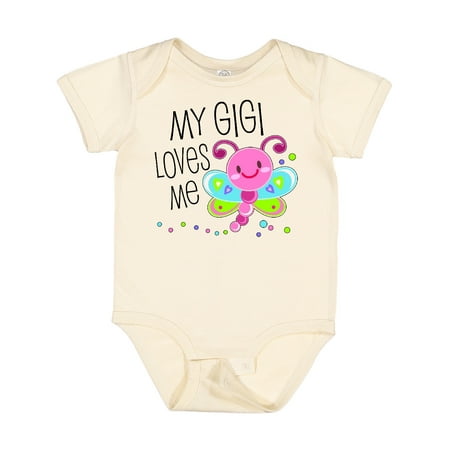

Inktastic My Gigi Loves Me- Cute Dragonfly Gift Baby Boy or Baby Girl Bodysuit
