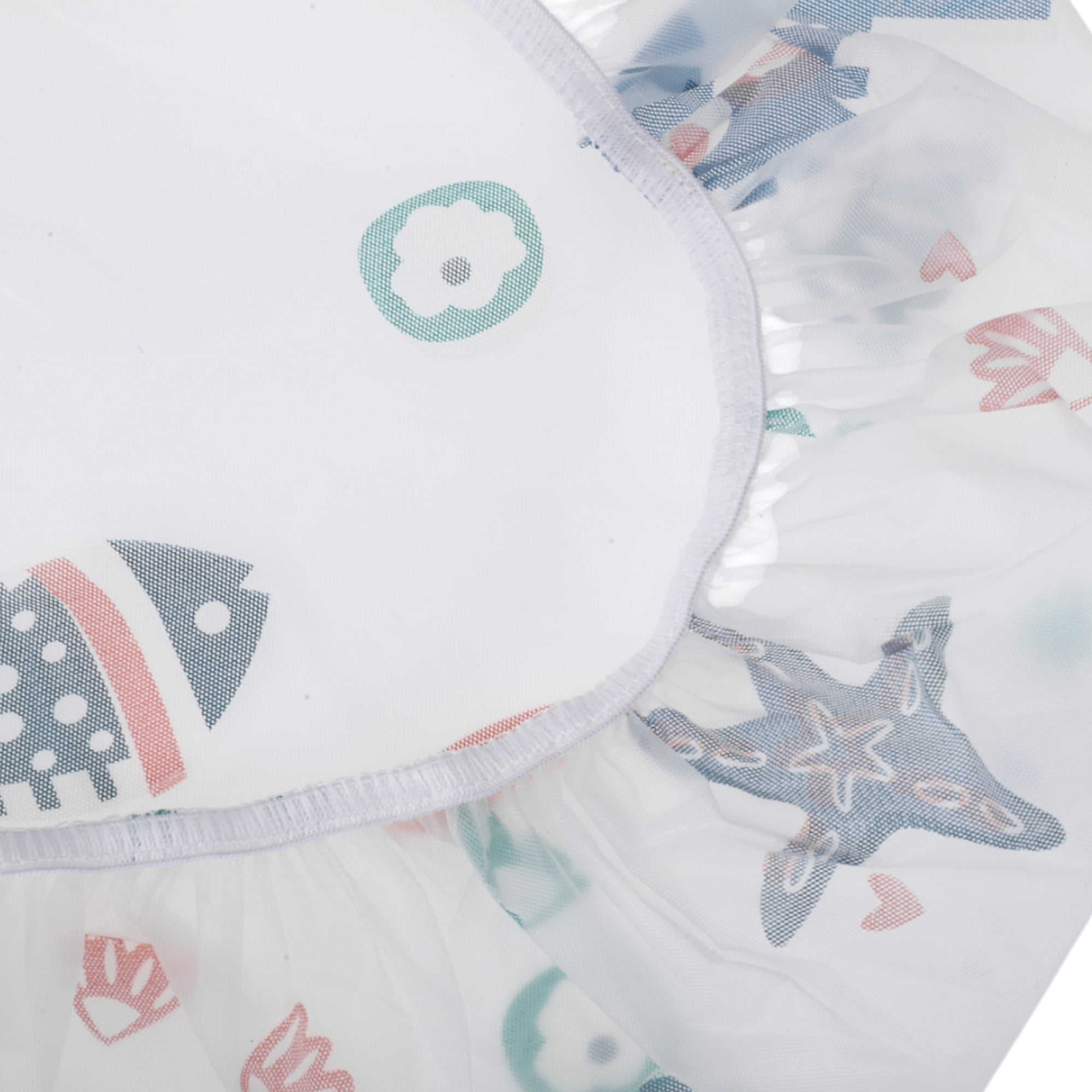 Unique Bargains Fish Single Layer Shower Cap 5 Pcs White Fish