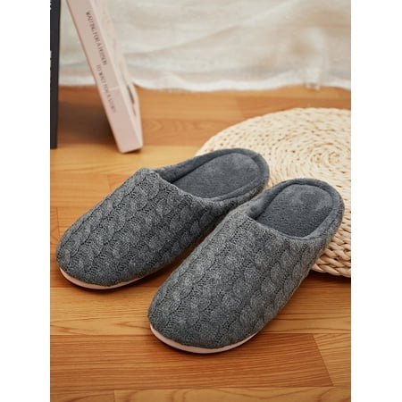 

SAYFUT Mens Slide Slipper Winter Warm House Slipper for Men Closed Toe Indoor Outdoor Slipper Slide Shoes Breathable Memory Foam Slippers with Anti-Skid Rubber Sole