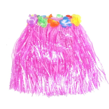 Unique Bargains Women  Halloween Costumes Hawaiian Grass Hula Skirt Decorations XS