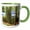 Green/White, variant on 3drose, Morocco, Marrakech, Cactus and Succulents., 11oz Two-tone Red Mug