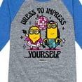 thumbnail image 3 of Despicable Me Minions- Dress To Impress Yourself  - Toddler & Youth Raglan Graphic T-Shirt, 3 of 4