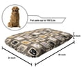 thumbnail image 2 of Cat Pet Bed, Patchwork Inspired Pattern Kitty Faces Silly Expressions Footprints Stripes, Chew Resistant Pad for Dogs and Cats Cushion with Removable Cover, 24" x 39", Multicolor, by Ambesonne, 2 of 4