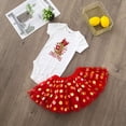 thumbnail image 4 of Conjunto de body y vestido para bebé para mi primer cumpleaños de Navidad Vestidos para niña de fiesta de Navidad Conjunto de vestido de manga corta con forma de pastel Ropa para bebé, 4 of 5