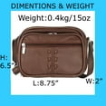 thumbnail image 2 of Cowhide Leather Womens Shoulder Purse Small Cross Body Organizer Bag with..., 2 of 6