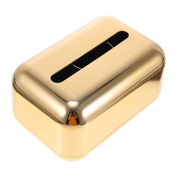 Yardwe Mirror Surface Golden ABS with Bottom Spring Design Tissue Holder