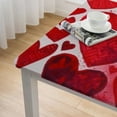 thumbnail image 4 of BANET Valentines Square Pink Red Heart Table Cloth,Stain Resistance Polyester Table Covers for Kitchen Dining,Small for Party Picnic white, 4 of 7