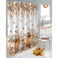 thumbnail image 6 of Thanksgiving Pumpkin Shower Curtains for Bathroom, Fall Watercolor Rose Waterproof Fabric Shower Curtain for Bathroom Bathtub Decoration, Machine Washable, 36"x72", 6 of 9