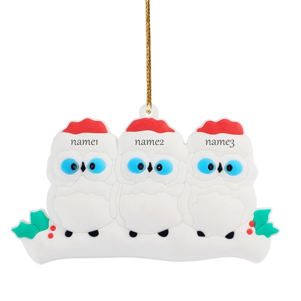 De Búho Para Árbol De Navidad 2021 Con Cordón Familia De 44599 Colgante De Bendición Manuscrita Diy Regalo Para Amigos O Familiares Advancent HA039938-02
