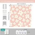 thumbnail image 3 of Cute Retro Pink Floral Shower Curtain for Bathroom 72W*72H Inch Abstract Flower 70s Lovely Vintage Aesthetic Funky Bathtub Decor Modern Trendy Waterproof Polyester Fabric Set with 12 Hooks, 3 of 6