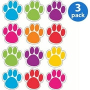 (3 Pack) Ashley Dry Erase Paw Shaped Die Cut Magnets